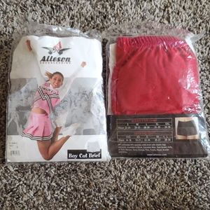 Alleson Cheerleading scarlet boy cut brief large